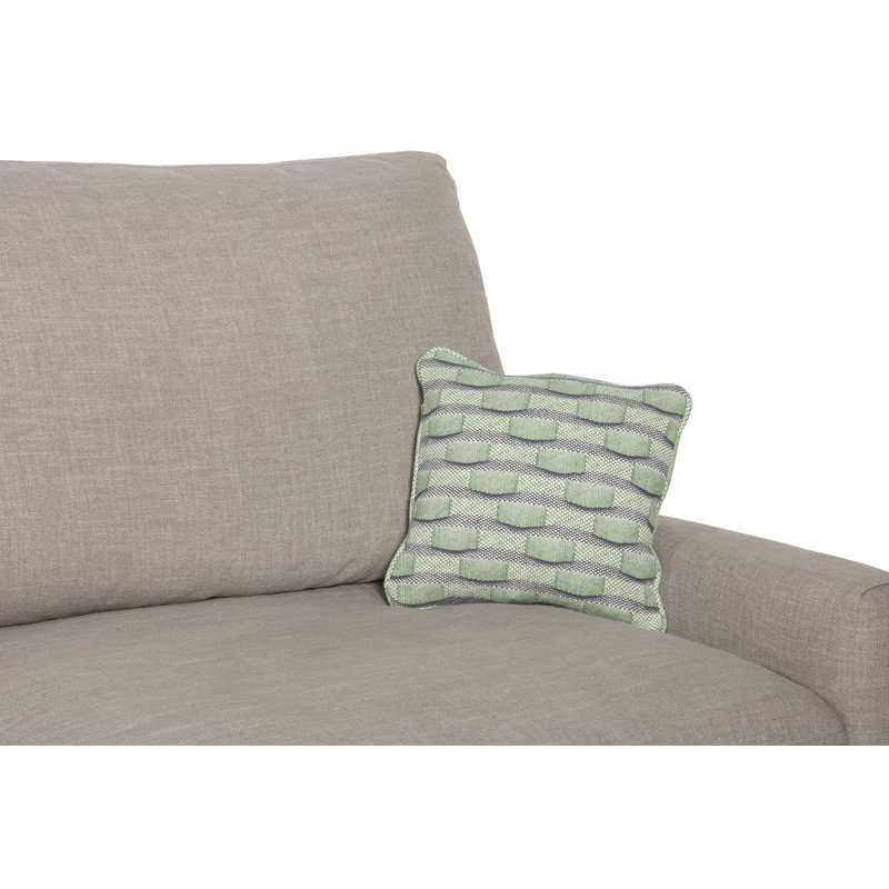 Square Pillow Cover and Insert, Grass, 14" x 14", Natural Fiber
