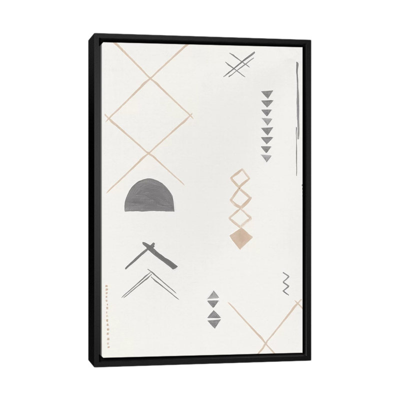 Ancien tissu II par Isabelle Z - reproduction d'art, H 60 po x l 40po x P 1,5 po, Toile avec cadre noir, Aucun mat