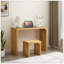 Petit ensemble de table et banc de salle à manger en pin et table de salle à manger en pin pour le vestibule, le salon, la cuisine et la chambre à coucher