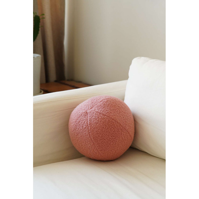 Eco-Friendly Square Cushion, Pink, 7.9 x 7.9 x 7.9 inches | 75% Recycled Polyester & 25% Polyester, Silicone Filling | Machine Washable at 68°F | Perfect for Home Decor, Comfort, and Sustainability
