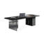 Bureaux rectangulaires noirs en bois massif avec 1 tiroir-107896546-107896542