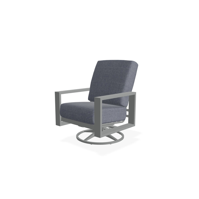 Larssen Outdoor Lounge Chair, Graphite, Proven Denim