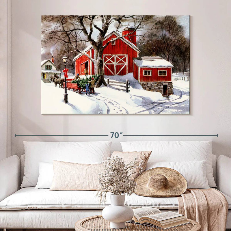 Livraison d'un arbre de Noël à la ferme