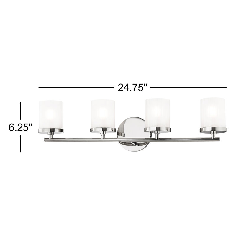 Scroggins 4 - Light Dimmable Vanity light, Nickel poli