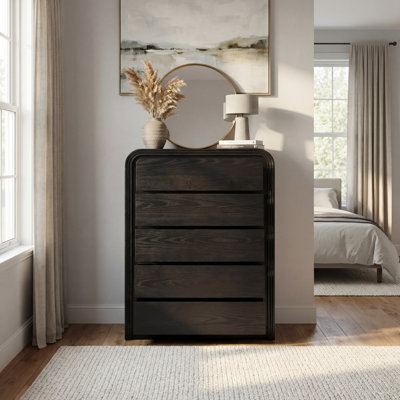 Commode décorative à 5 tiroirs Curve Edge