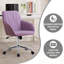 Chaise de bureau réglable en velours avec base en métal-1331299103