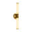 2 - Light Dimmable Led Cylindrical Vanity Light Bath Bar With Pleated Glass