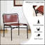 Ensemble de chaises rétro en cuir 2 pièces, design antique moderne avec pieds en métal pour plus de confort et de style-1522926029