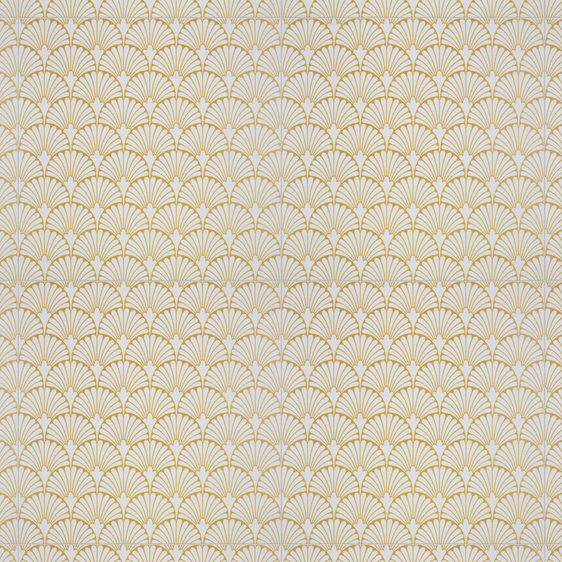 Art Deco Manhattan 12" x 12" Porcelain Patterned Wall & Floor Tile, White