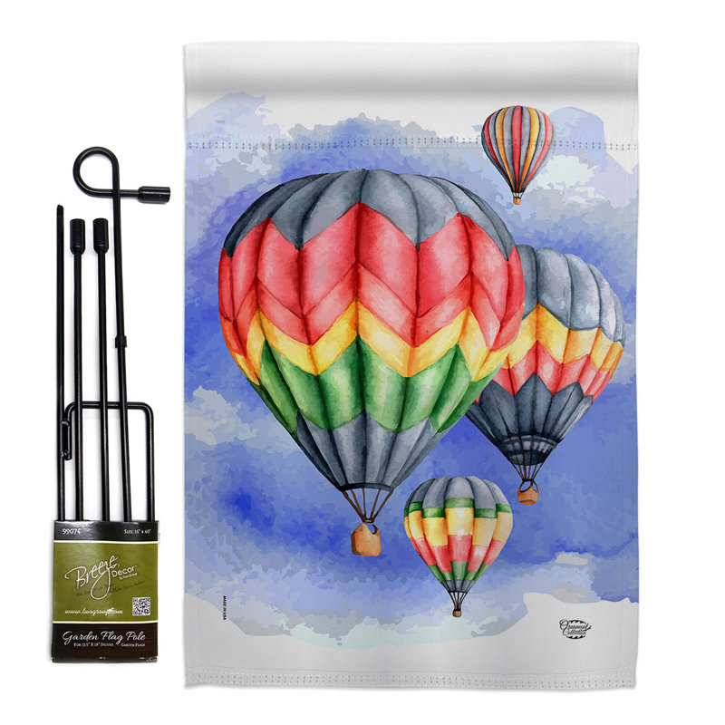 Double Sided 222'' H x 156'' W Polyester Flag Set