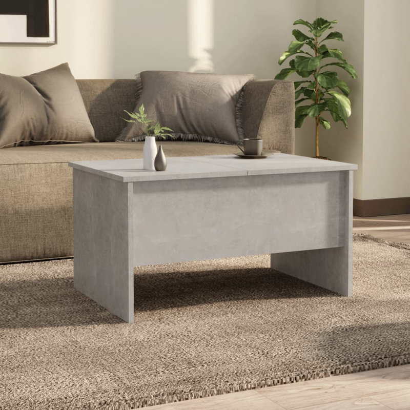 Husai Coffee Table 80x50x42,5 cm Engineered Wood, Concrete Grey