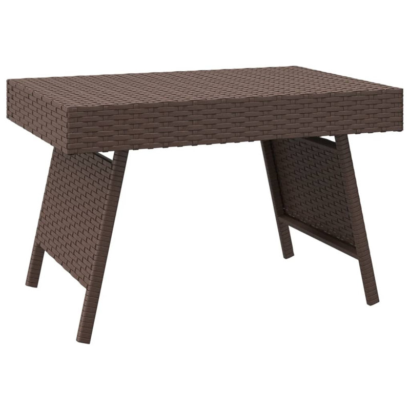 Jiyoung Rectangular Outdoor Side Table , 23.6'' in. W 15.7'' in. D, Brown