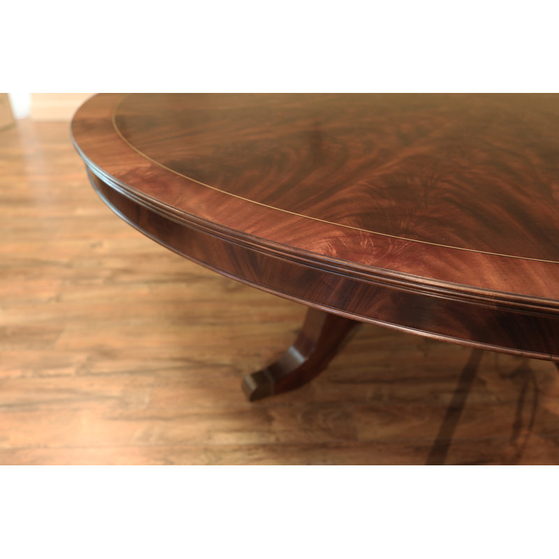 Round Mahogany Wood Dining Table