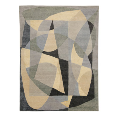Hand Knotted Geometric Area Rug