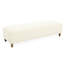 Blanc confortable avec mélange de 65% d'acrylique, structure, coussin en mousse, conception polyvalente, assemblage en 10 minutes, revêtement de 20,5 po de largeur, pin massif et contreplaqué de forme rectangulaire, produit Easy 58,7 po