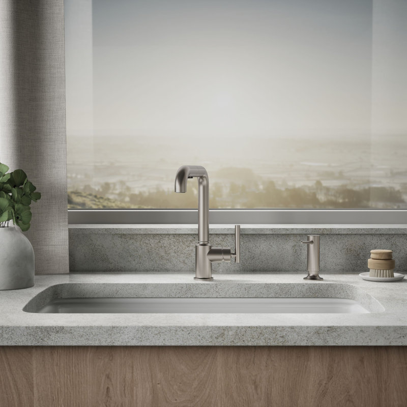 Kohler Contemporary Design Refillable Soap Dispenser, Lotion Dispenser for Bathroom or Kitchen, Vibrant Stainless