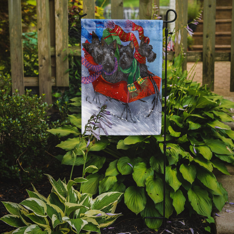 Drapeau de jardin en forme d'ange de Noël à 2 côtés Iaeger, Scottie fringant