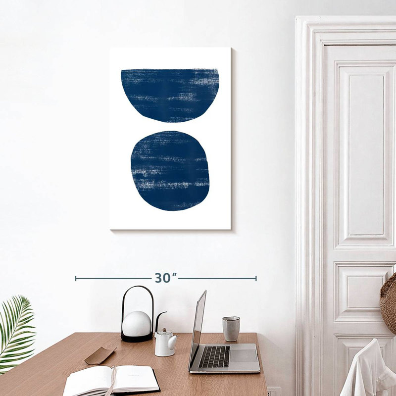 Avery Abstraction I Navy Blue, 30" H x 20" W