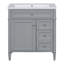 Meuble-lavabo de 30 po avec lavabo supérieur, armoire de rangement avec tiroirs et tiroir basculant-408340085