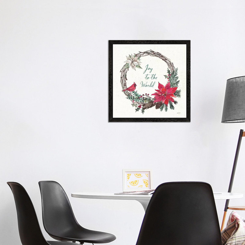 Seasonal Charm V by Anne Tavoletti - Painting on Canvas, Black Floater Framed, 93.98 cm H x 93.98 cm W