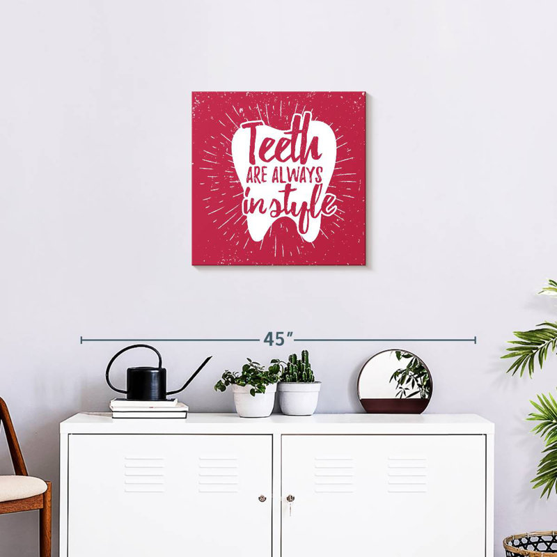 Alcaraz Teeth Are Always In Style Typography, 20" H x 20" W