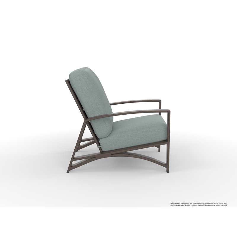 Arc Outdoor Lounge Chair, Cast Lagoon, Copper Creek