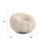 Fauteuil d'appoint pivotant en citrouille blanc avec tissu bouclé crème, sans assemblage, facile d'entretien et de conception moderne
