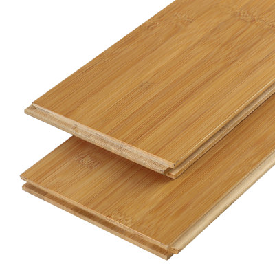 40.15" L X 5.11" W X 0.6" T Carbonized Prefinished Solid Bamboo Plank Flooring, Tongue And Groove (20 Sq.ft./Case)