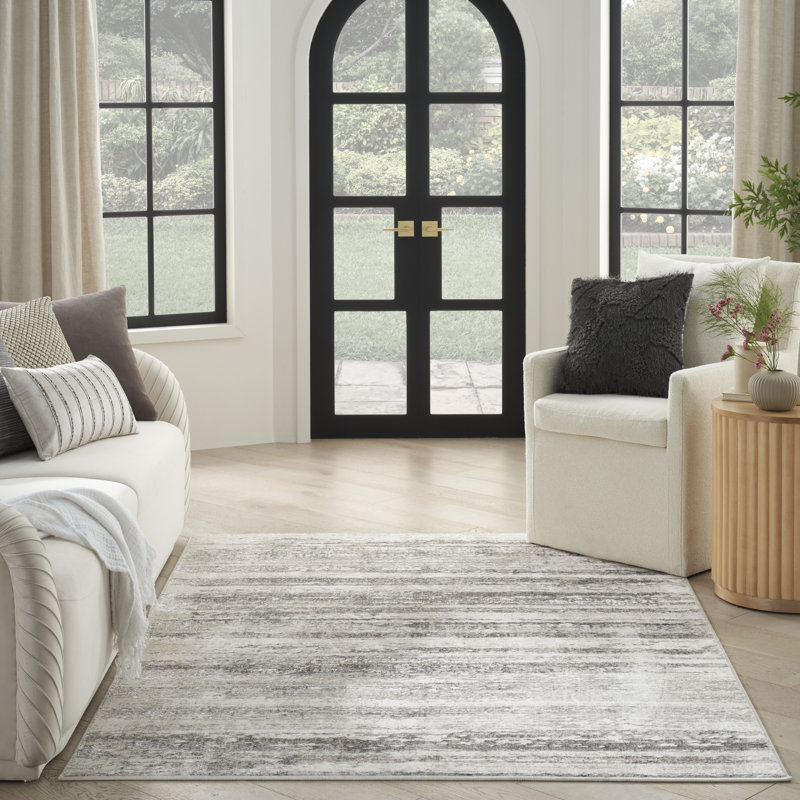Tapis crème / ivoire Ranstead, Rectangle 5 pi 3 po x 7 pi 3 po