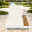 Méridiennes de patio modernes avec rangement, métal en bois d'acacia pour la piscine