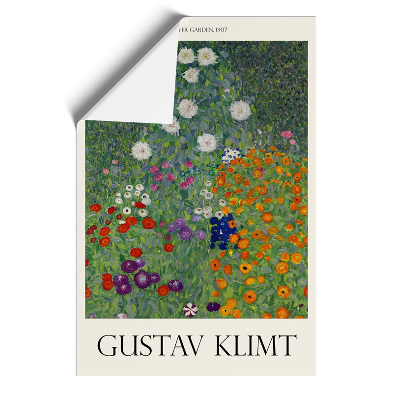 Flower Garden Print by Gustav Klimt - Frameless Print, 42cm H x 30cm W x 0.1cm D