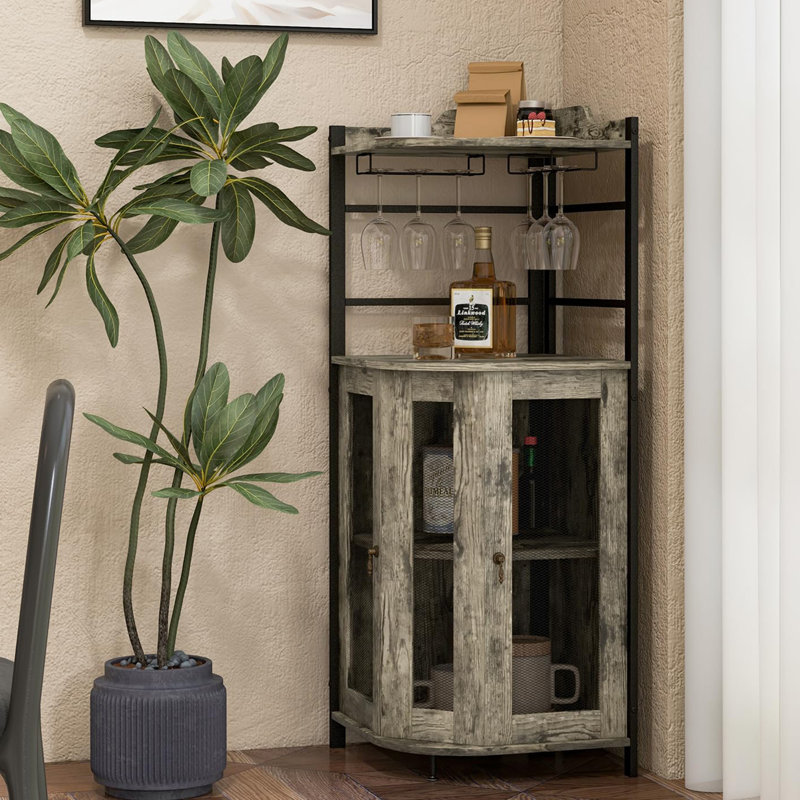 Beetner Bar Cabinet, Oak Grey