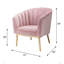 Chaise d'appoint Colla Midnight & Gold Finish-208394820