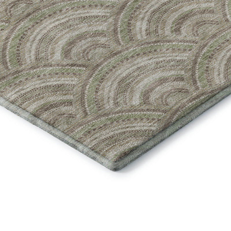 Premium Machine Washable Prisco Taupe Rug, Rectangle 10' x 14'
