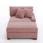 Chaise longue rembourrée en velours côtelé avec accoudoirs et coussins décoratifs-212234366-212234364