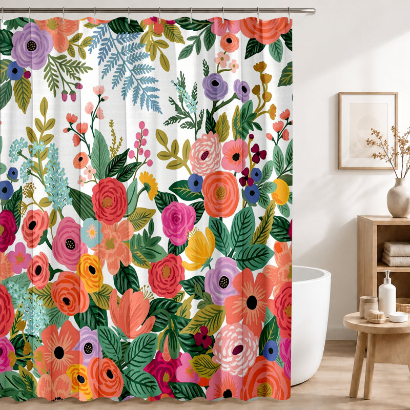 Shower Curtains with Hooks Included