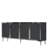 Adams Modern Anthracite Console Table, 71.0 x 29.5 x 12.6 inches | 100% Melamine Coated Particle Board, Thickness: 0.7 inches | Features Numerous Shelves, Wall-Mountable Design, Sleek Industrial Style for Home or Office-120466118-120466114