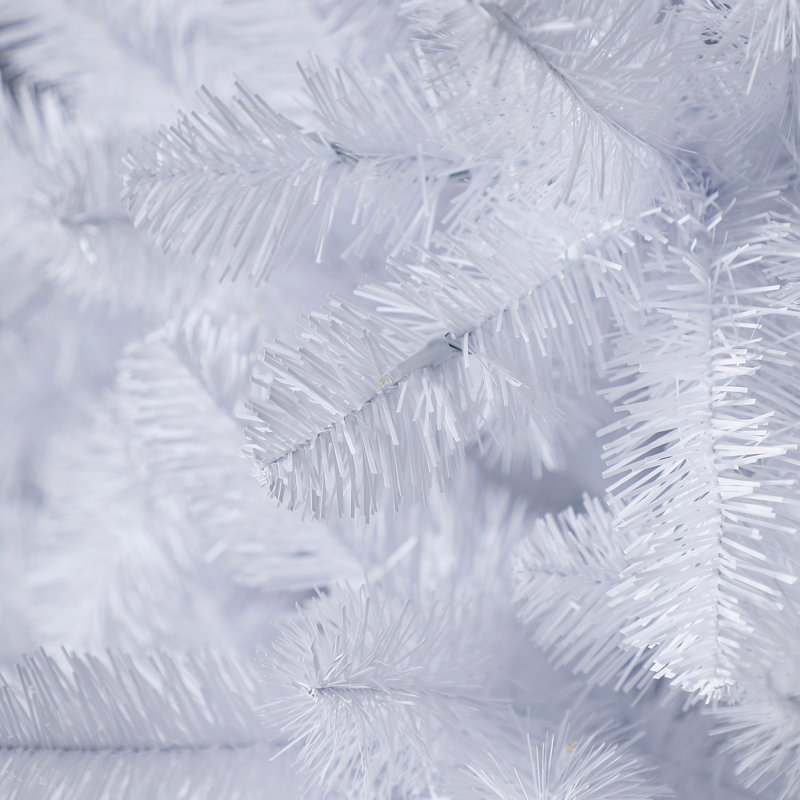 Home Heritage 7.5' Artificial Prelit Christmas Tree 500 Clear LEDs, White