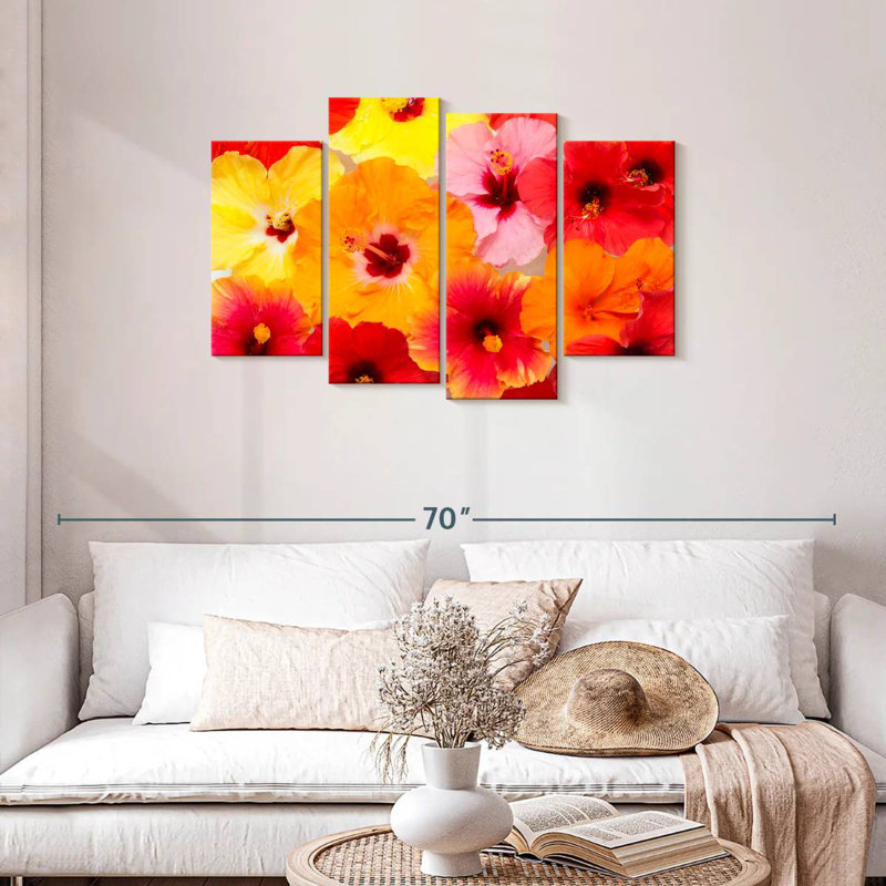 Hibiscus en été, H 27 po x l 43 po