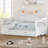 Twin Size Daybed With Twin Size Trundle, Extendable Daybed With Two Storage Drawers, Day Bed-1648806743