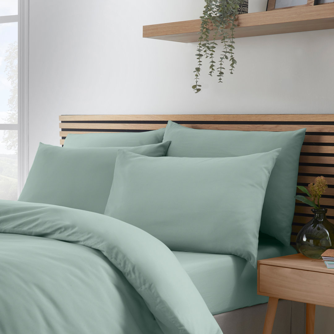 Catherine Lansfield Unisex Teal So Soft Non Iron Pillow Case With Envelope Closure 4 Pack In | Size: Standard Pillow Case - Image 3
