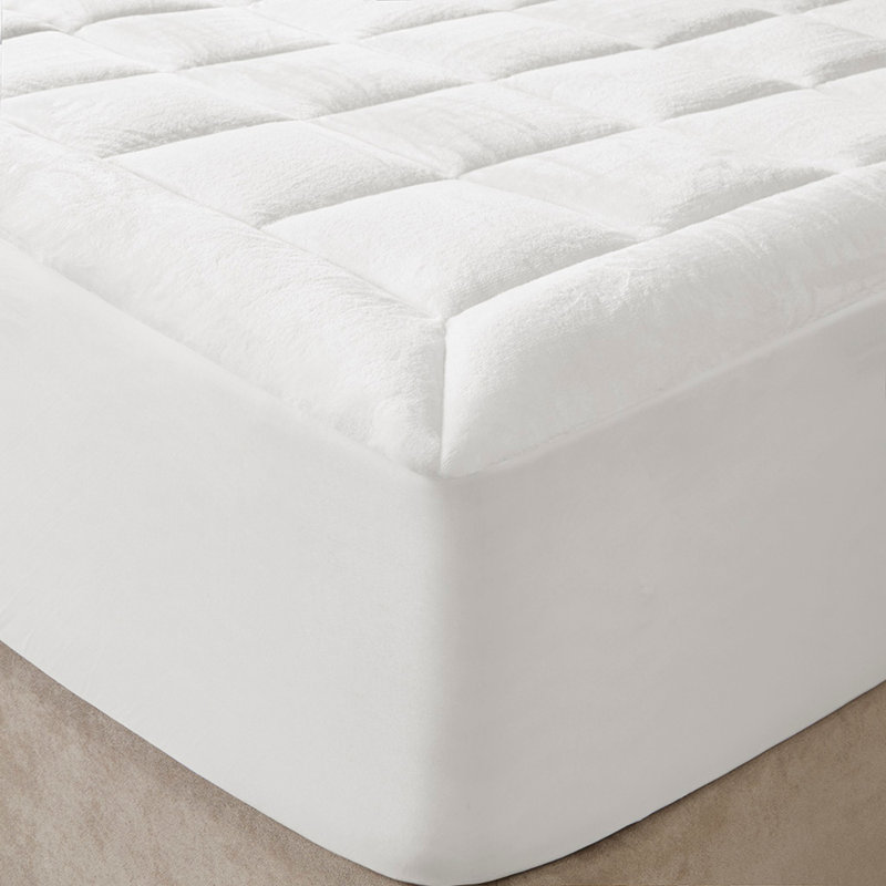 Overfilled Plush Hypoallergenic Down Alternative Waterproof Mattress Pad, Queen
