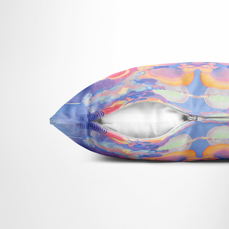 Autre monde, Bleu / ivoire / mauve / rose abstrait