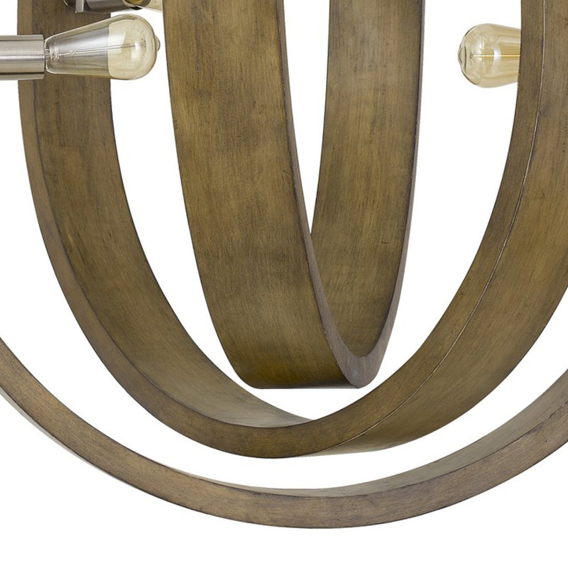 Carbry 6 - Light Wagon Wheel Chandelier