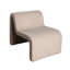 Fauteuil d'appoint en tissu de peau de mouton bouclée Lana Lana