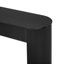 Console noire cannelée pour le vestibule, rangement pour petits articles à 2 tiroirs, surface ovale, entrée courbée de style colonne avec rangement dissimulé pour les articles du quotidien, les pieds et les articles