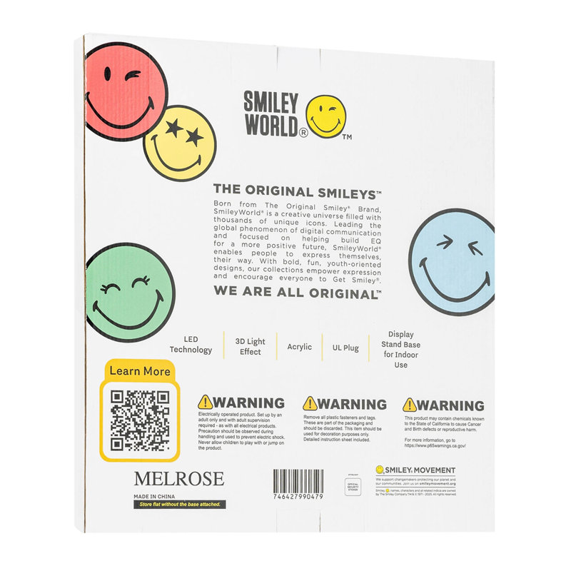 SmileyWorld icon w/Headphone Ekkolight 20"H