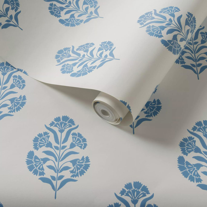 Standen Secret Garden 10.05m x 52cm Matte Wallpaper Roll, Denim