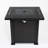Outdoor Fire Pit Table 28Inch Square, Steel, Propane Gas, 8.27In Package Height, No Glass Square Gas Table, Steel Burner, Fuel, 40Lb Product Weight, Cover
