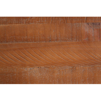 Meuble télé 60 pouces en bois de pin massif avec pieds pliables et beaucoup de rangement, parfait pour un décor moderne et industriel.
